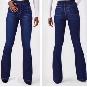 SPANX Dark Indigo High-Rise Flare Jeans